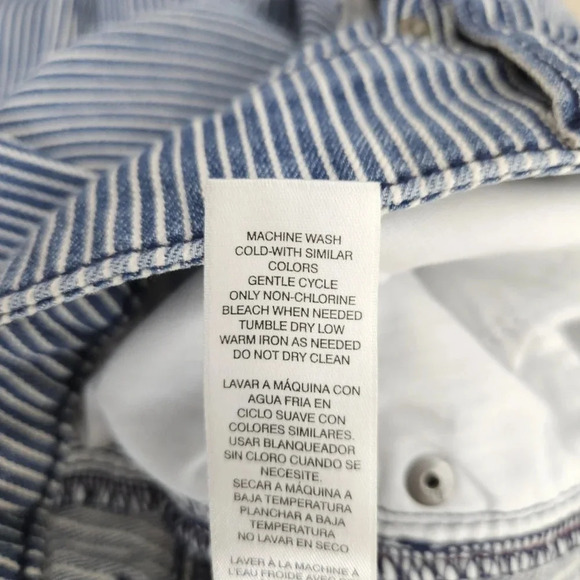 Platinum Chicos Skimmer Jeans Train Conductor Stipe High Rise Straight Denim - Picture 6 of 8